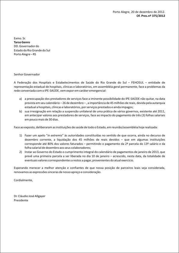 Carta Aberta ao Governador e ao Vice-Governador do RS, by Carta Aberta ao  Governo