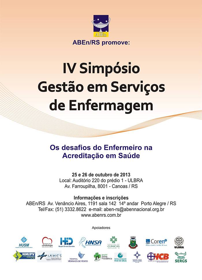IV Simpósio - Gestão em Serviços de Enfermagem
