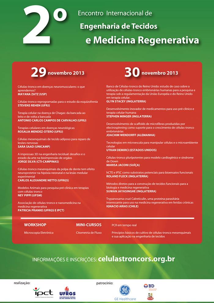 2° Encontro Internacional de Engenharia de Tecidos e Medicina Regenerativa