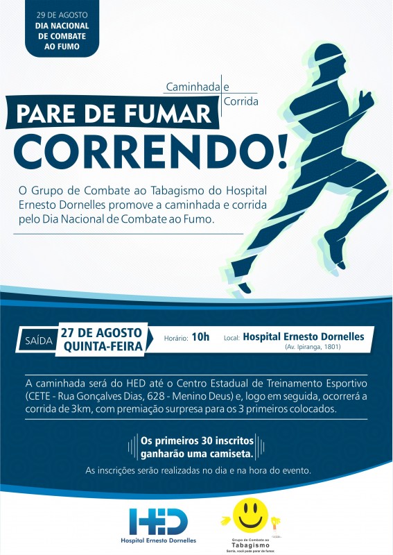 Cartaz - Pare de fumar correndo