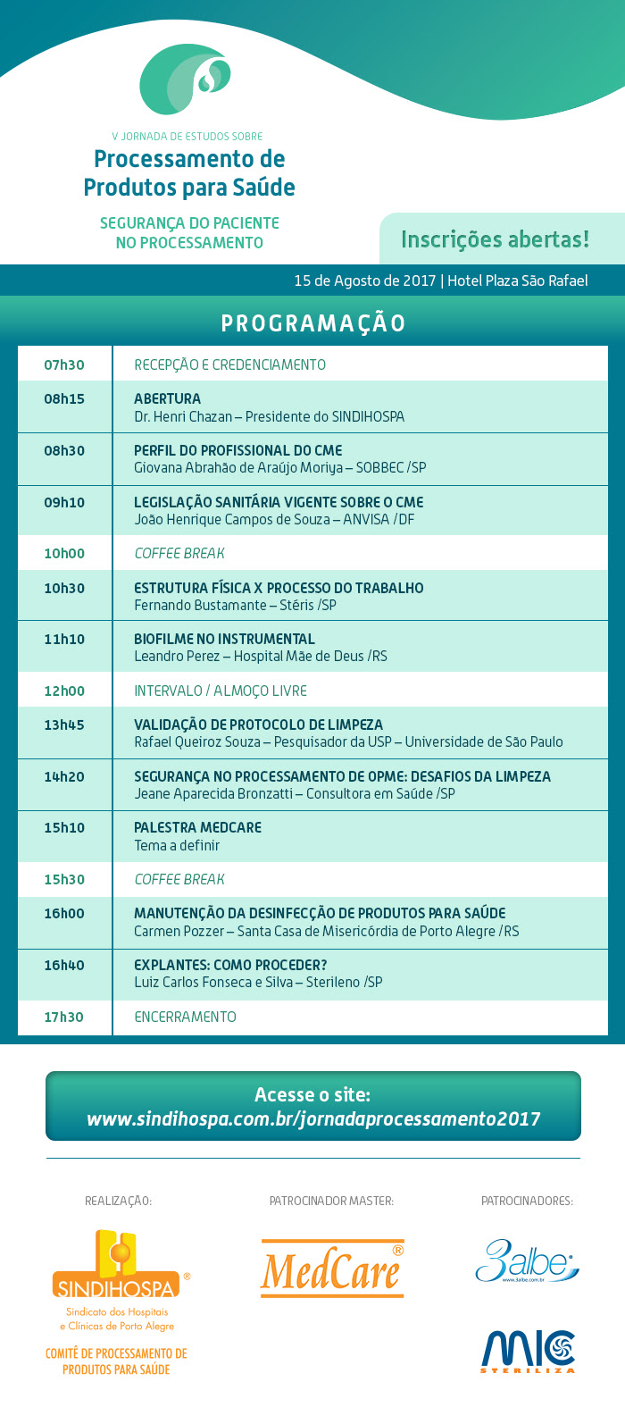 V Jornada de Estudos sobre Processamento de Produtos para Saúde