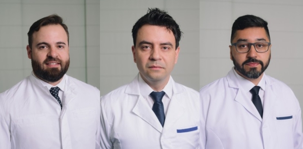 Médicos Cristhopher Lucca Stoffel, Gilberto Nascimento e Everton de Lima