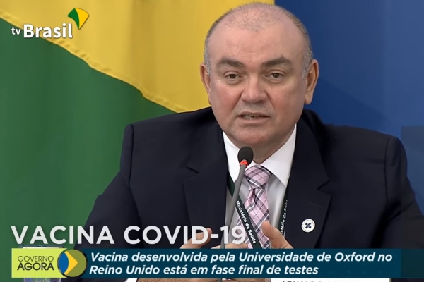 Brasil fecha parceria para produção de 100 milhões de doses da vacina para Covid-19