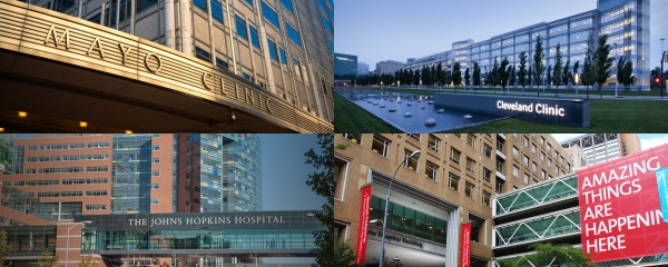 Os 20 melhores hospitais dos EUA