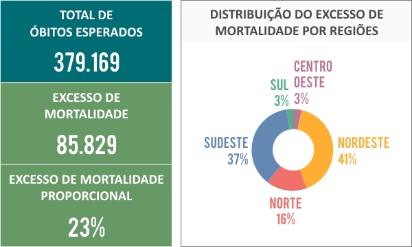 Painel de análise do excesso de mortalidade por causas naturais no Brasil  2020-2022