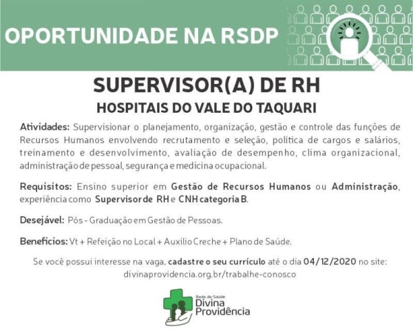 supervisor RH hospital