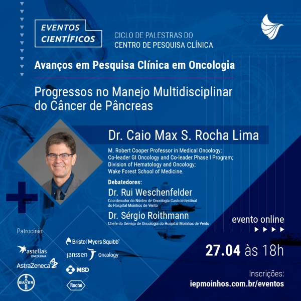 Manejo Multidisciplinar do câncer de pâncreas é tema de palestra promovida pelo Hospital Moinhos