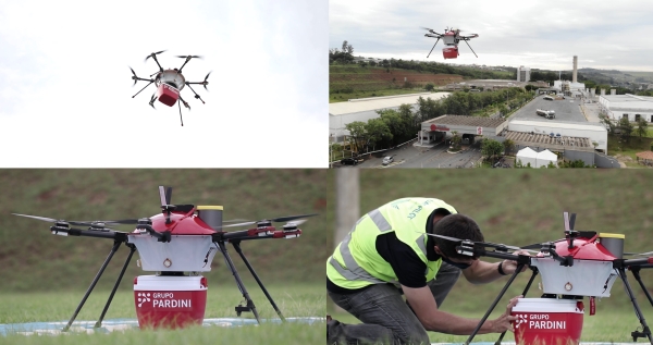 Transporte de amostras biológicas por drones do Grupo Pardini