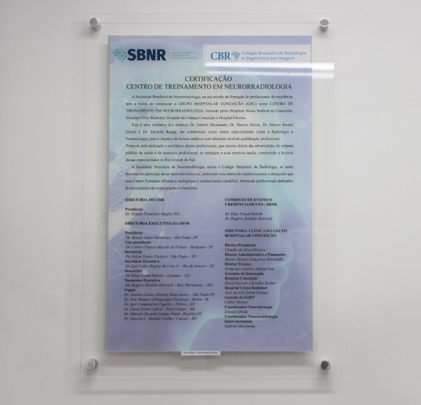 Neurorradiologia Intervencionista do GHC recebe credenciamento da SBNR-