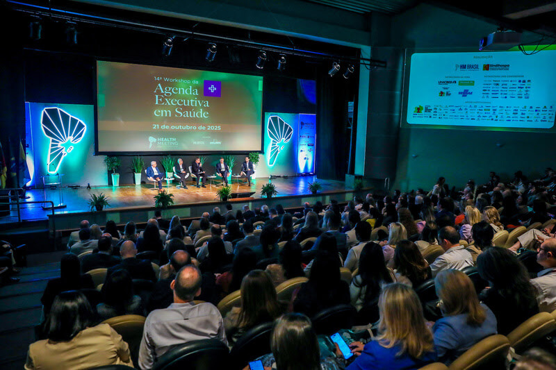 Palestra 1 - A Visão da Alta Governança Executiva sobre os Desafios da Saúde do Health Meeting 2025 – que ocorre de 21 a 23 de Outubro no Centro de Eventos da PUC RS. FOTO: Marcos Nagelstein/Agência Preview.