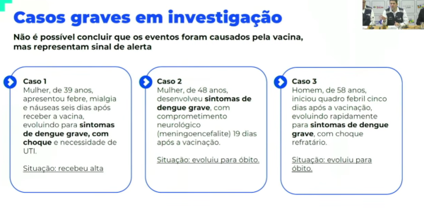 casos graves vacina dengue