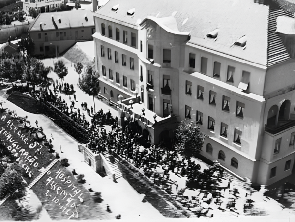 HOSPITAL MOINHOS INAUGURACAO 1927 FONTE DESCONHECIDA