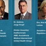 Lideranças do setor saúde em evento da FEHOSUL