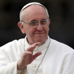 VATICAN CITY, VATICAN - MARCH 27:  Pope Francis waves to the crowd as he drives around St Peter's Square ahead of his first weekly general audience as pope on March 27, 2013 in Vatican City, Vatican. Pope Francis held his weekly general audience in St Peter's Square today  (Photo by Christopher Furlong/Getty Images)