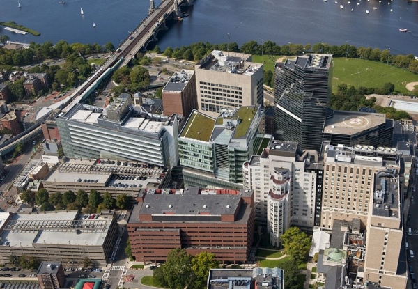 Hospitais da Massachusetts General Hospital e MassGeneral Hospital for Children são colados um no outro