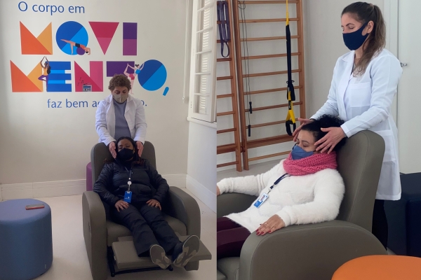 Casa do Colaborador do Hospital Moinhos de Vento oferece novas atividades como Quick Massage e Reiki