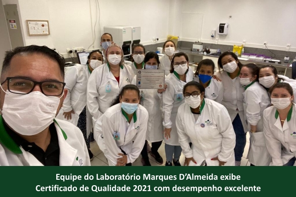 Laboratório Marques D’Almeida recebe Certificado de Qualidade 2021