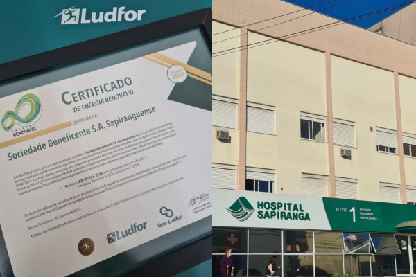 Hospital Sapiranga recebe certificação ambiental por uso de energia limpa