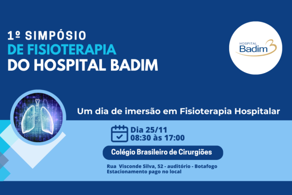 Hospital Badim realiza simpósio de fisioterapia hospitalar no Colégio Brasileiro de Cirurgiões