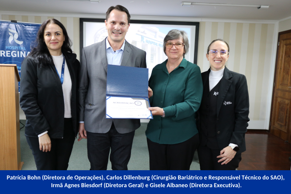 Hospital Regina eleva sua certificação internacional na área de cirurgia bariátrica