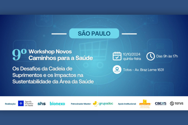 Com entrada gratuita, nova edição da Agenda Executiva em Saúde ocorre em São Paulo dia 10 de outubro